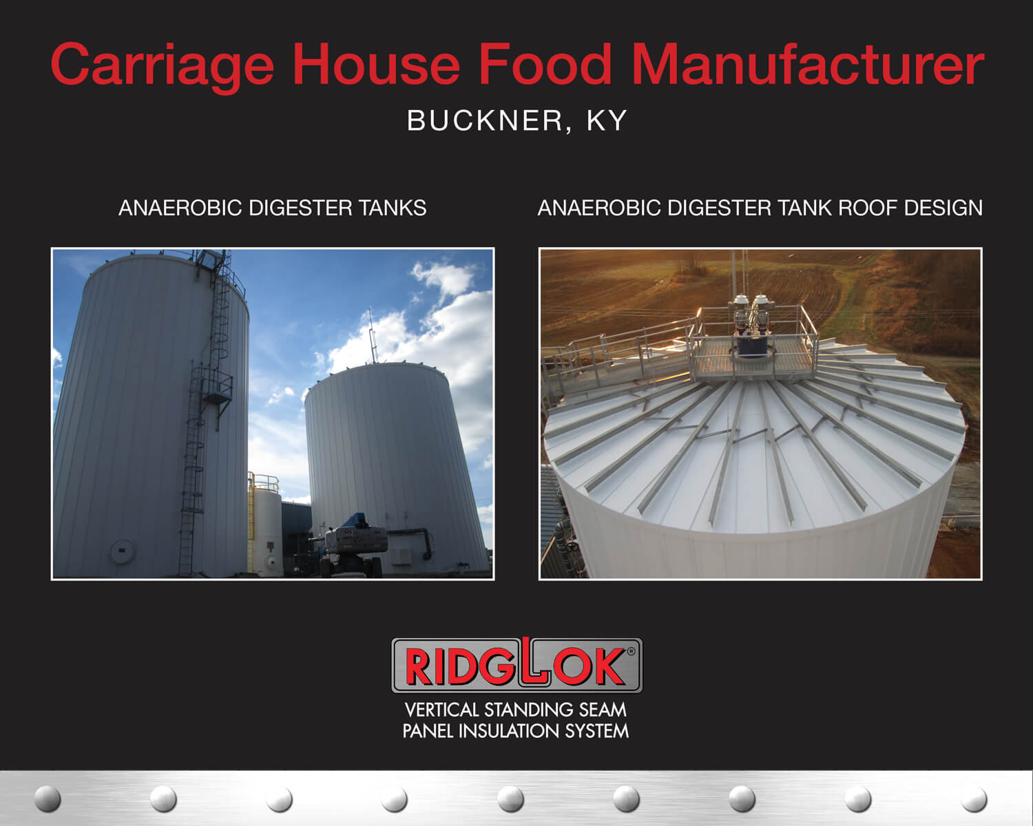 anaerobic digester tank and roof insulation